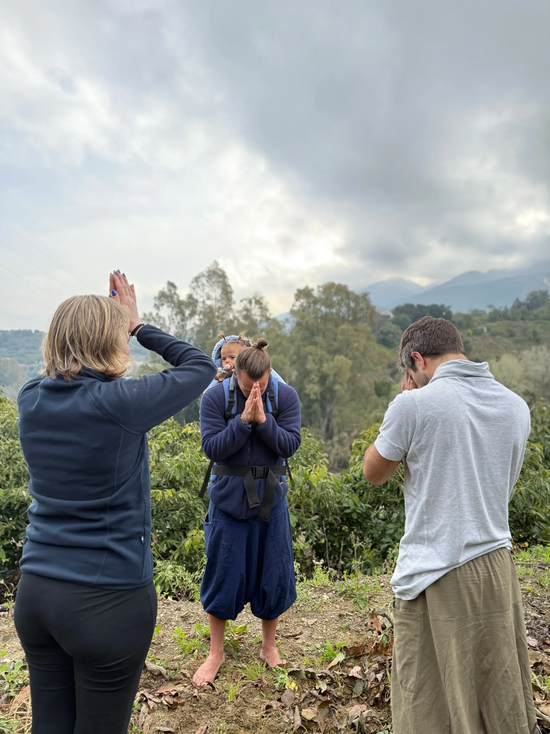 Small group retreat ceremony at From Gaia For You