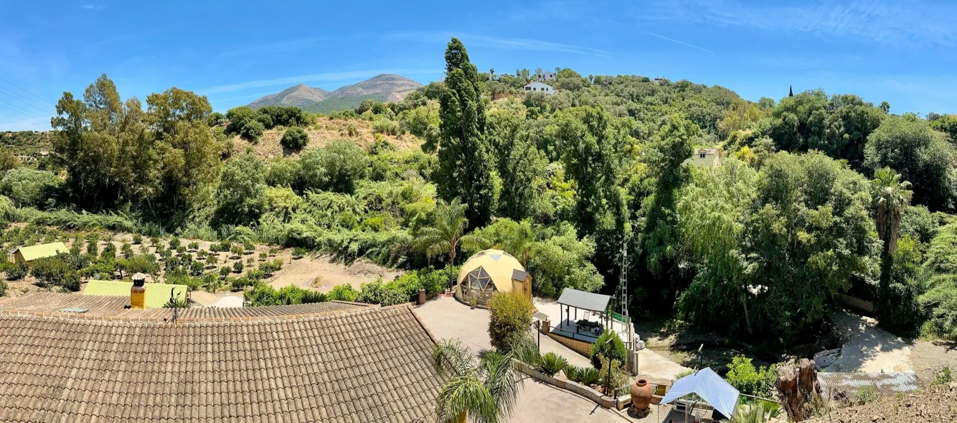 The retreat center landscape in Málaga, Spain